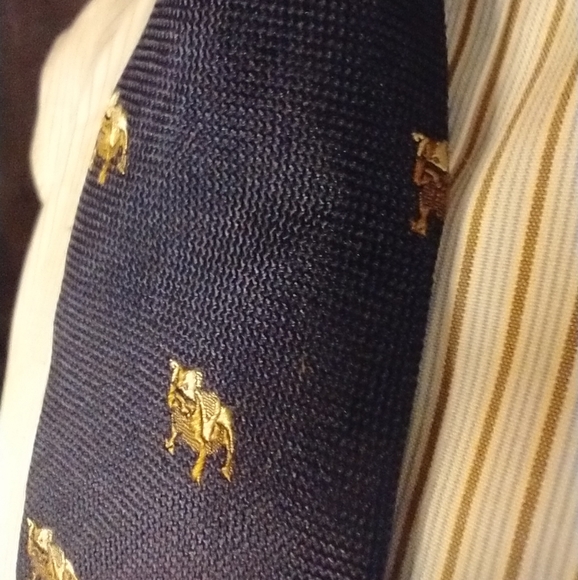 Silk Necktie with Bulldogs on a Navy background from Jos A Bank - Picture 10 of 15